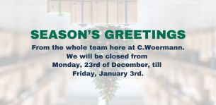 We will be closed from Monday, 23rd of December, till Friday, January 3rd.